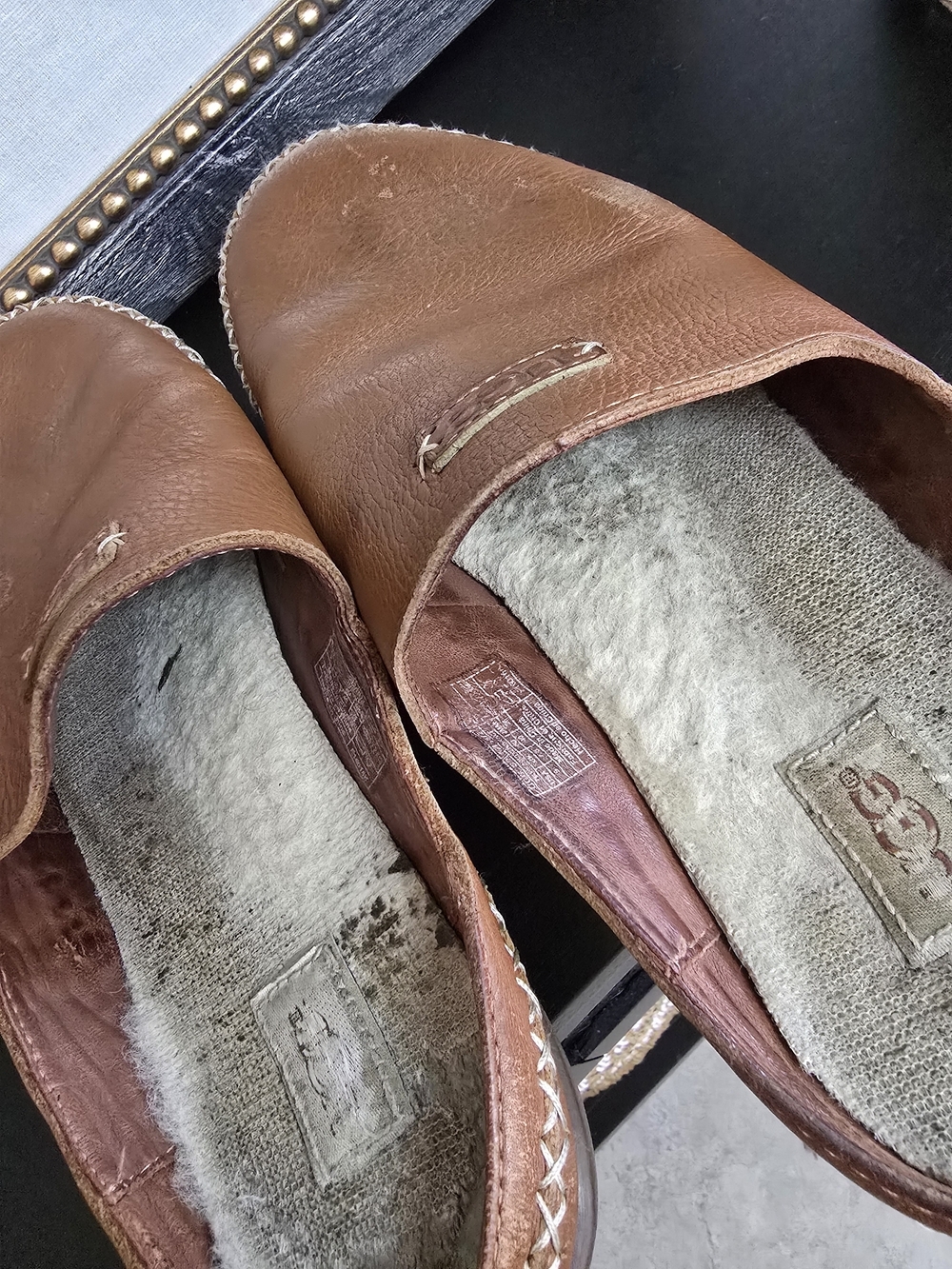 ugg slippers Women’s Tamara Mules Chestnut 9 Leather Slip On - Picture 9 of 10